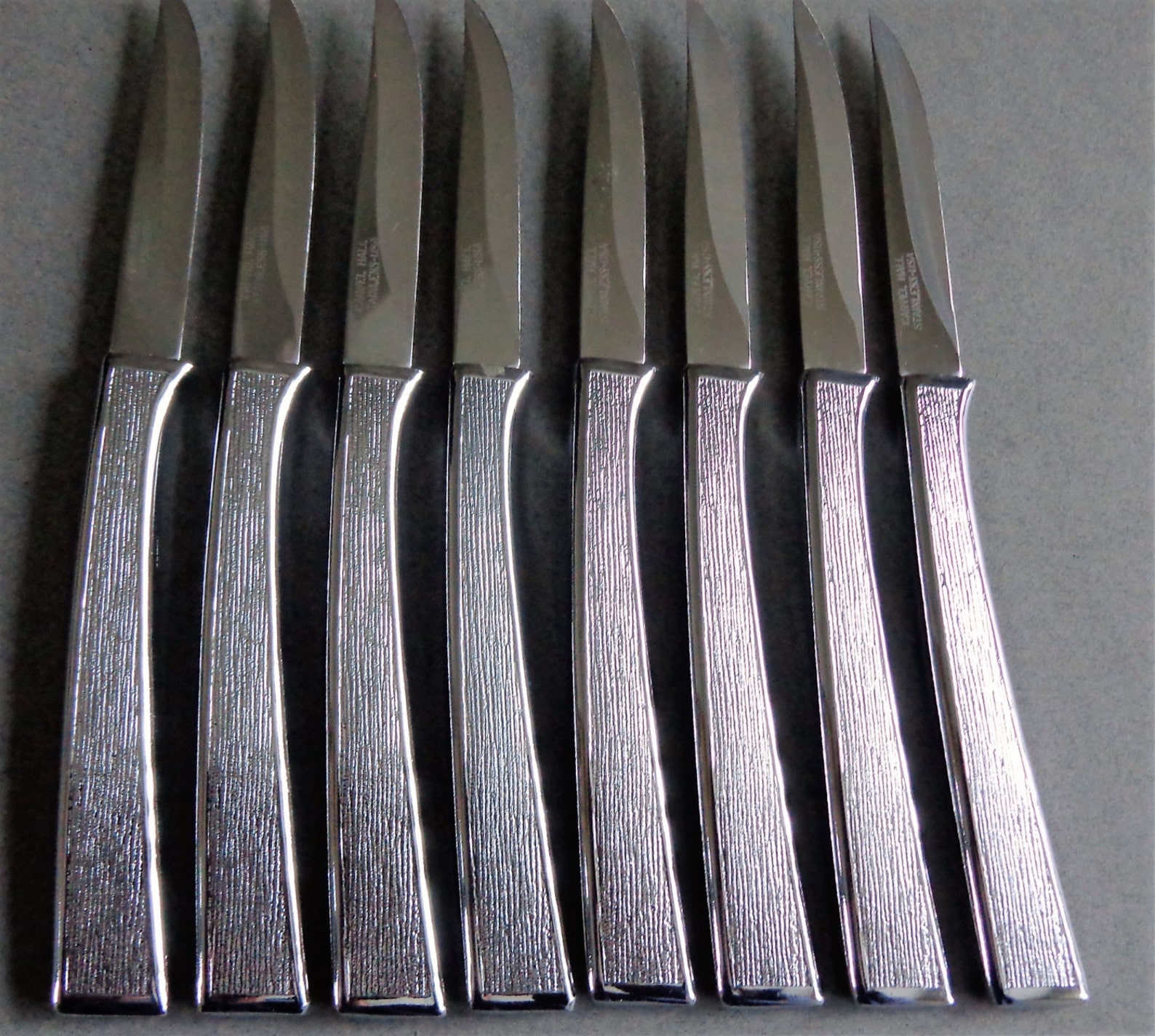Vintage Carvel Hall Stainless Flatware Steak Knife Set of 8 Etsy
