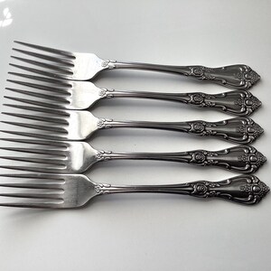 Oneida President Dinner forks vintage Stainless Flatware set of 5