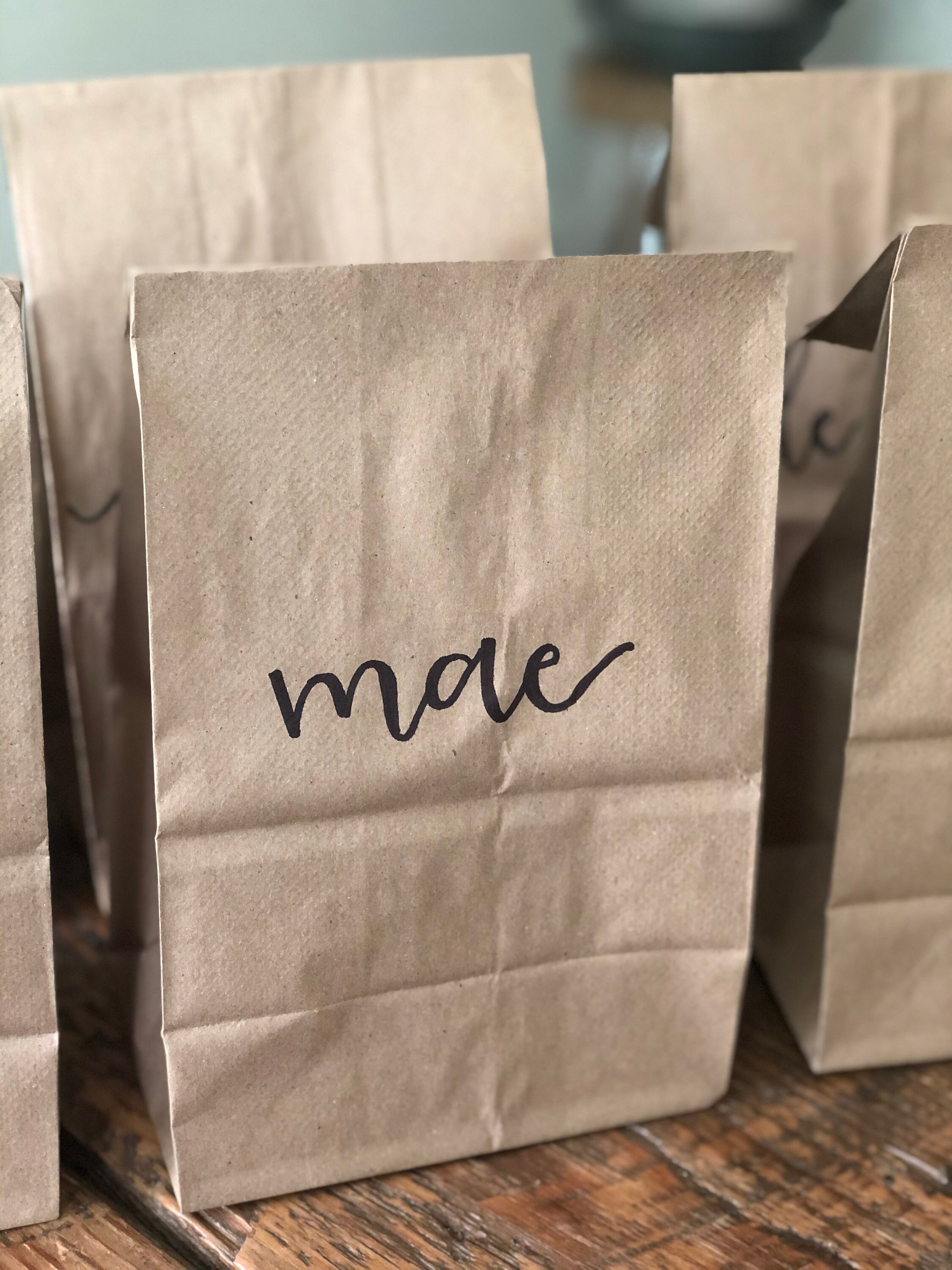 Goodie/Treat Bags with Calligraphy/Hand Lettered Names Etsy