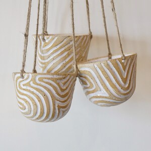 Carved Boho Hanging Planter image 2