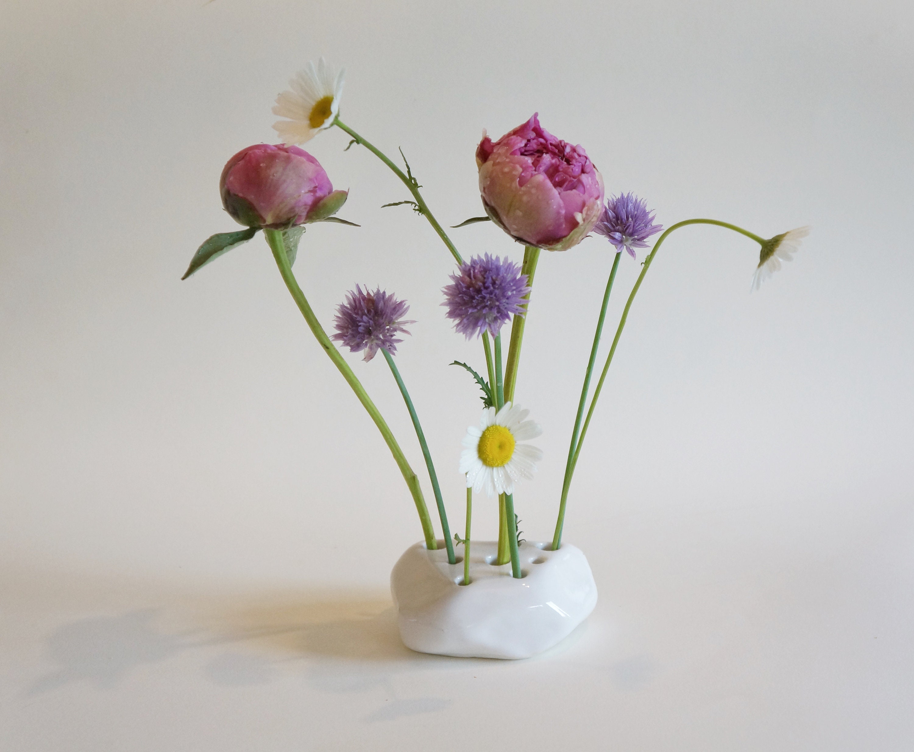 2299, Flower Frog Japanese Kenzan for Ikebana Vase Flower Arrangements  Brass Flo