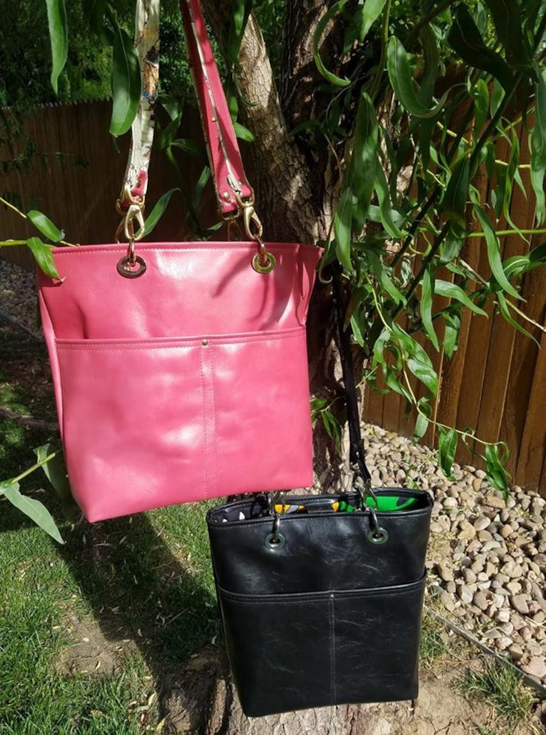 Leather Urban Tote in Blush
