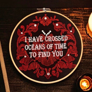 Bram Stoker's Dracula - Oceans of Time Hoop Art or Towel - Dracula Oceans of Time Gotchic Embroidery Art