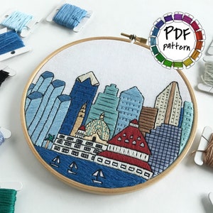 San Diego CA, United States. Hand Embroidery Pattern PDF with Embroidery Guide and video tutorials