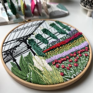 Hoop art. Paris flower market. Embroidery Hoop, Hand Embroidery, Embroidery Hoop Art, Wall Decor, Housewarming Gift.