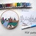 Saint-Petersburg Hand Embroidery pattern PDF. Embroidery Hoop art, Hand Embroidery,Wall Decor,Housewarming Gift. Free Hand embroidery guide!