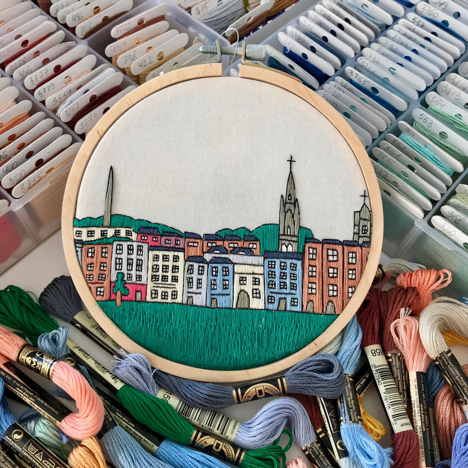 Dublin Ireland. Hand Embroidery Pattern PDF. DIY. Embroidery Etsy