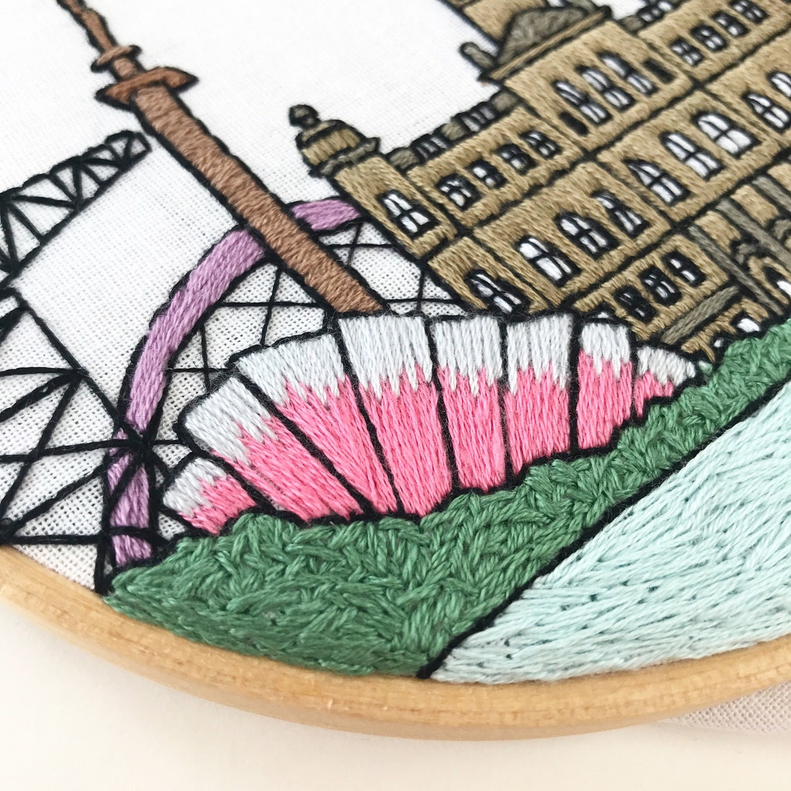 Glasgow Scotland United Kingdom. Hand Embroidery Pattern PDF. Etsy