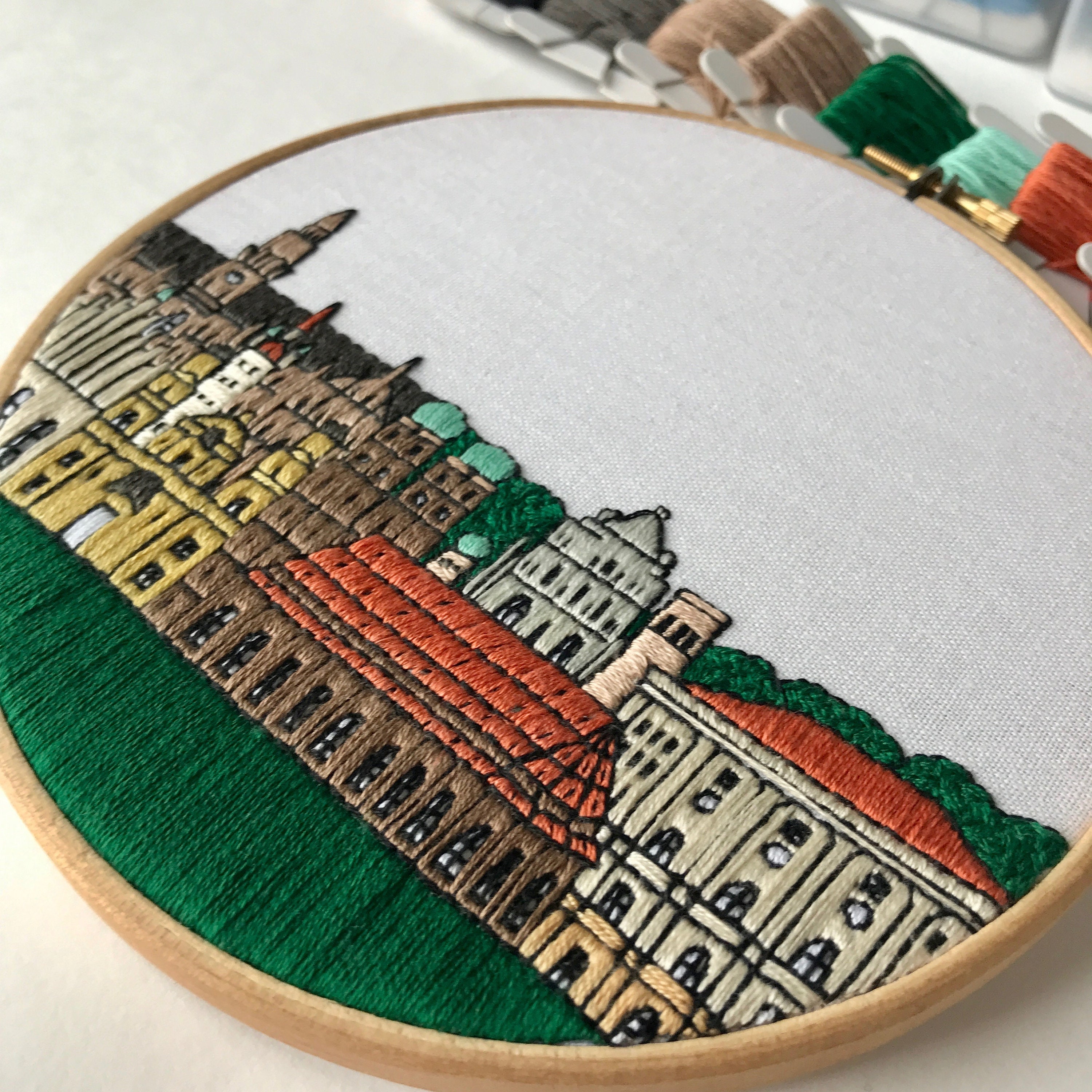 Munich Germany. Hand Embroidery Pattern PDF. Embroidery Hoop Etsy