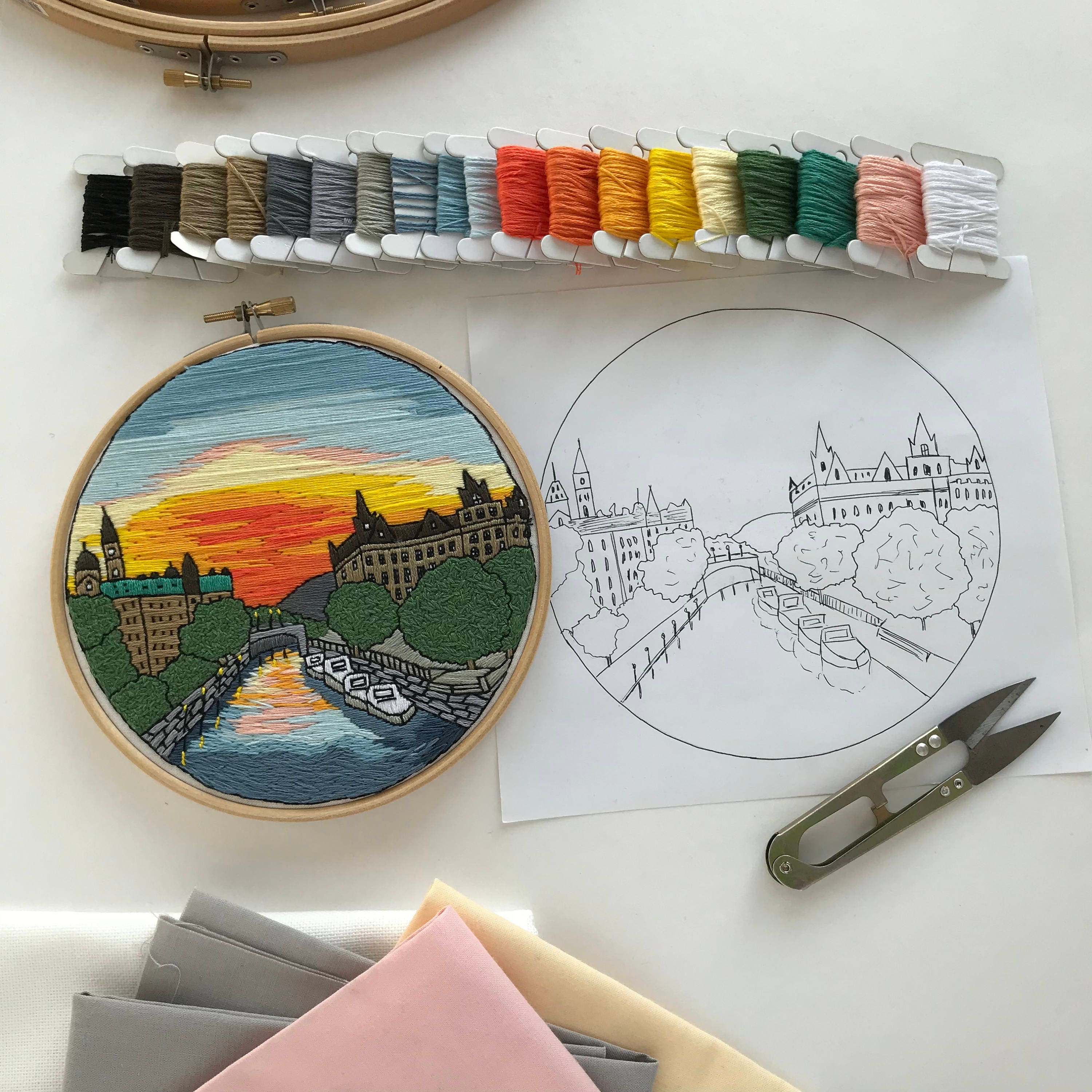 Ottawa Canada. Hand Embroidery Pattern PDF. DIY. Embroidery Etsy Israel