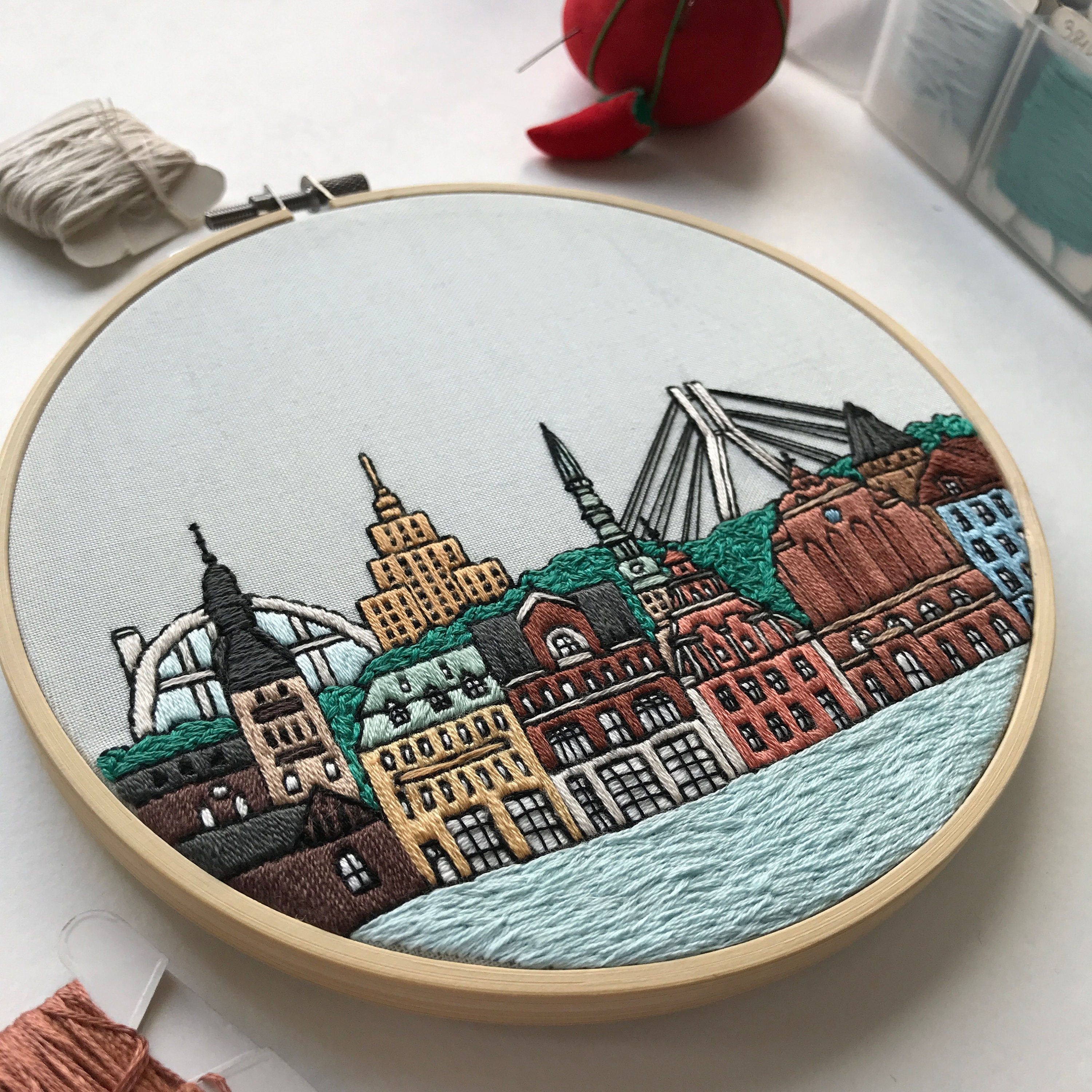 Riga Pattern Riga, Latvia. Hand Embroidery Pattern PDF With Embroidery Guide and ...