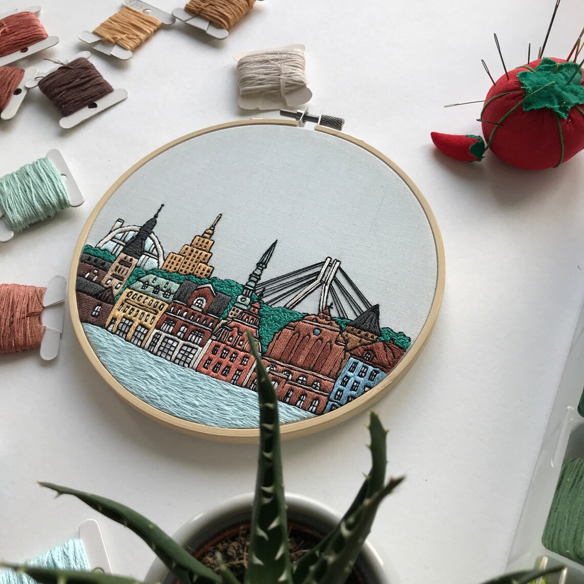 Riga Pattern Riga Latvia. Hand Embroidery Pattern PDF. Diy.embroidery Hoop - Etsy