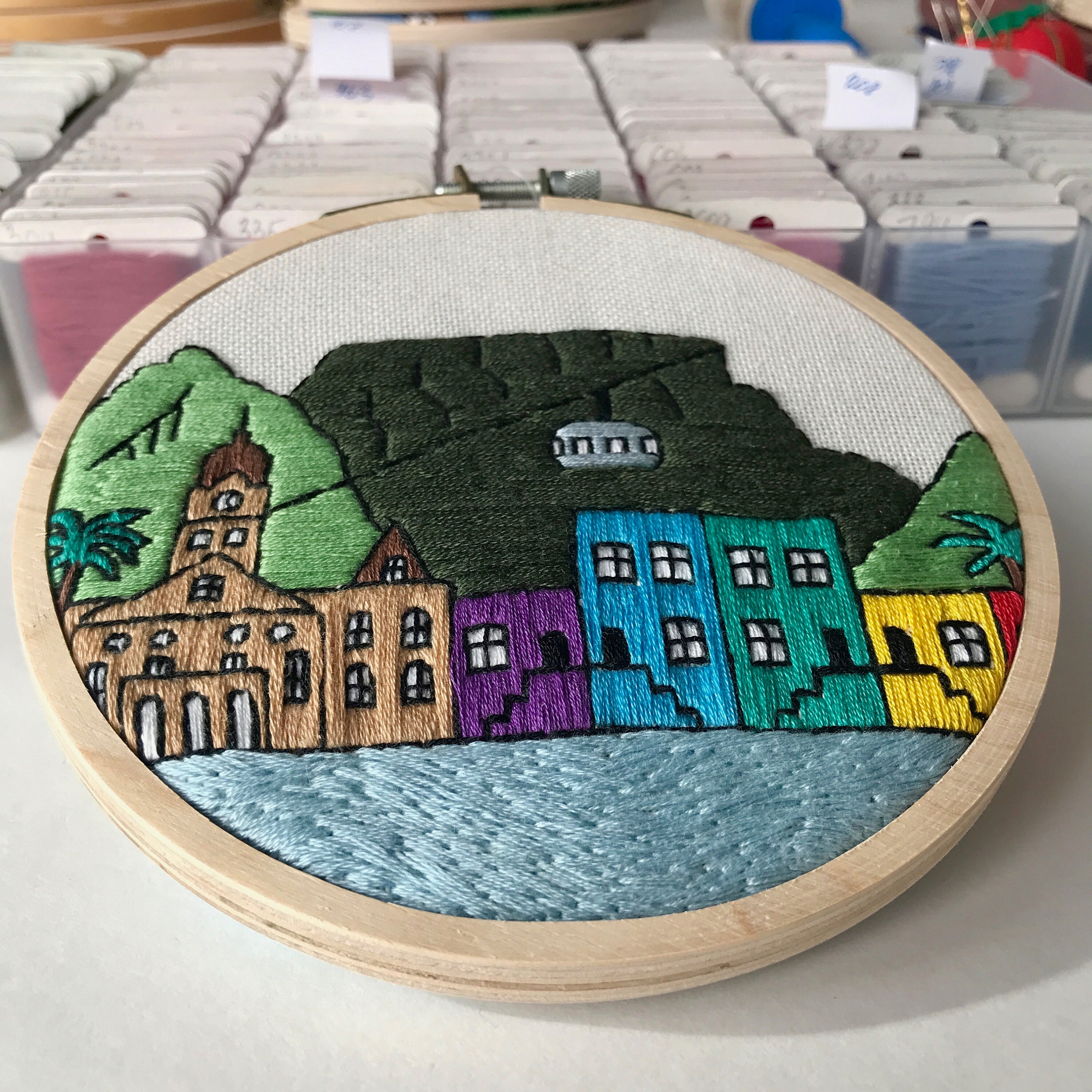 Cape Town South Africa. Hand Embroidery Pattern PDF. DIY. Etsy