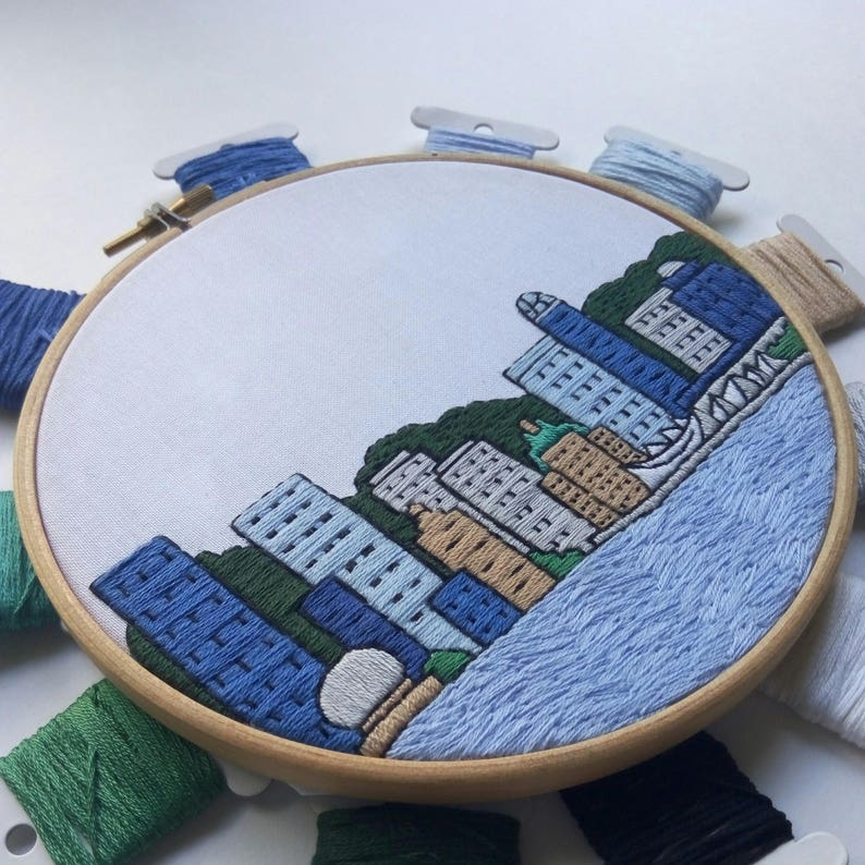 Vancouver Canada. Hand Embroidery pattern PDF. DIY. Etsy