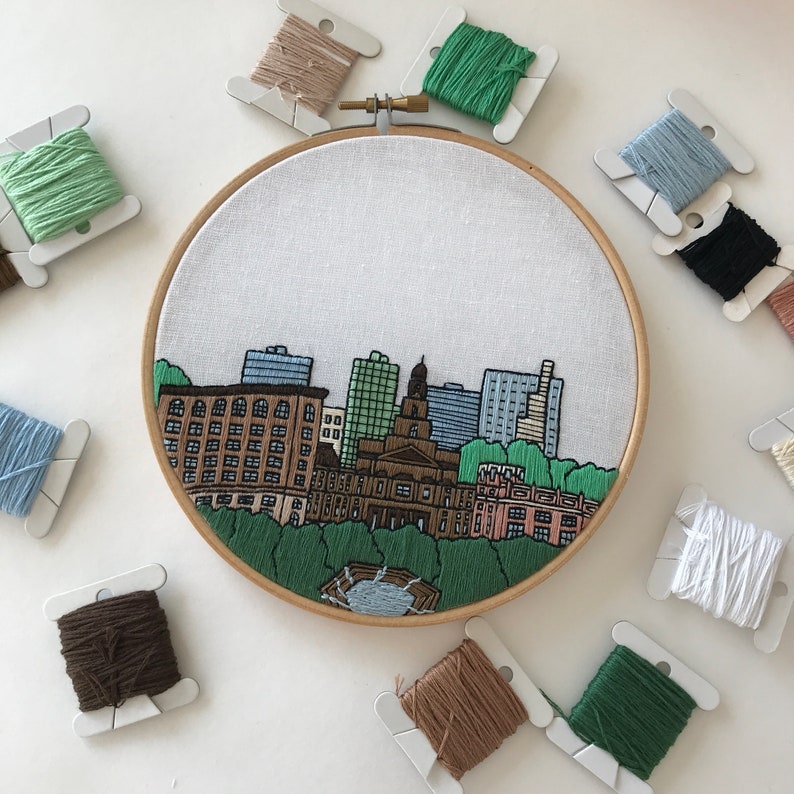 Fort Worth TX United States. Hand Embroidery pattern PDF. Etsy