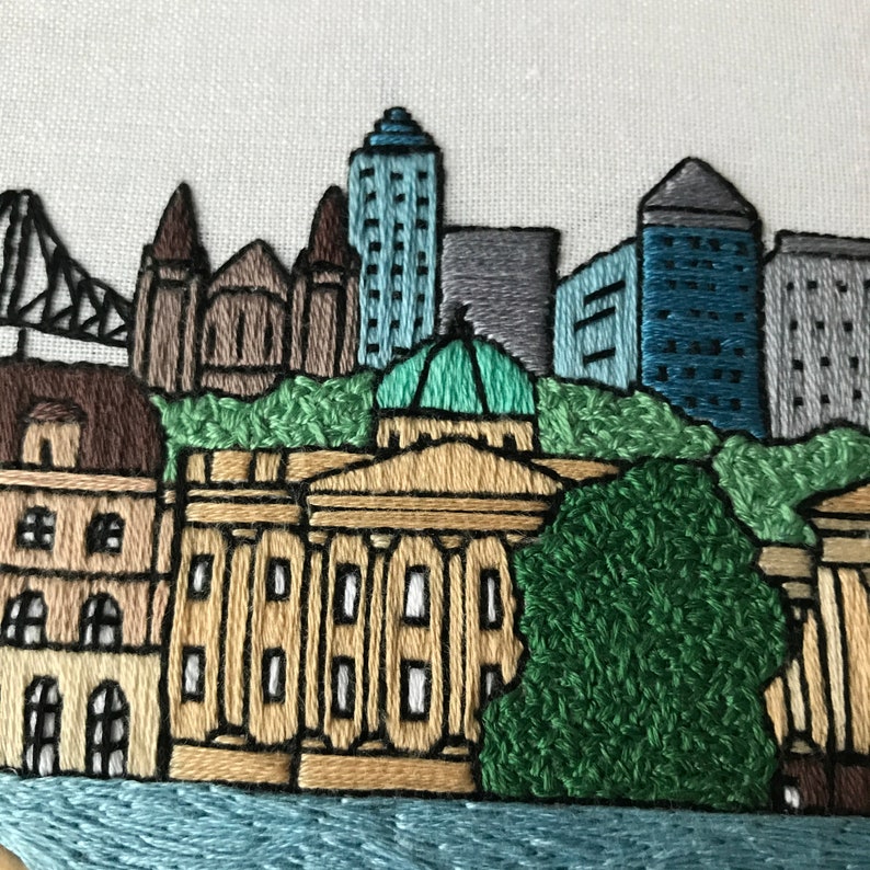 Brisbane Australia Hand Embroidery Pattern PDF. DIY. Etsy