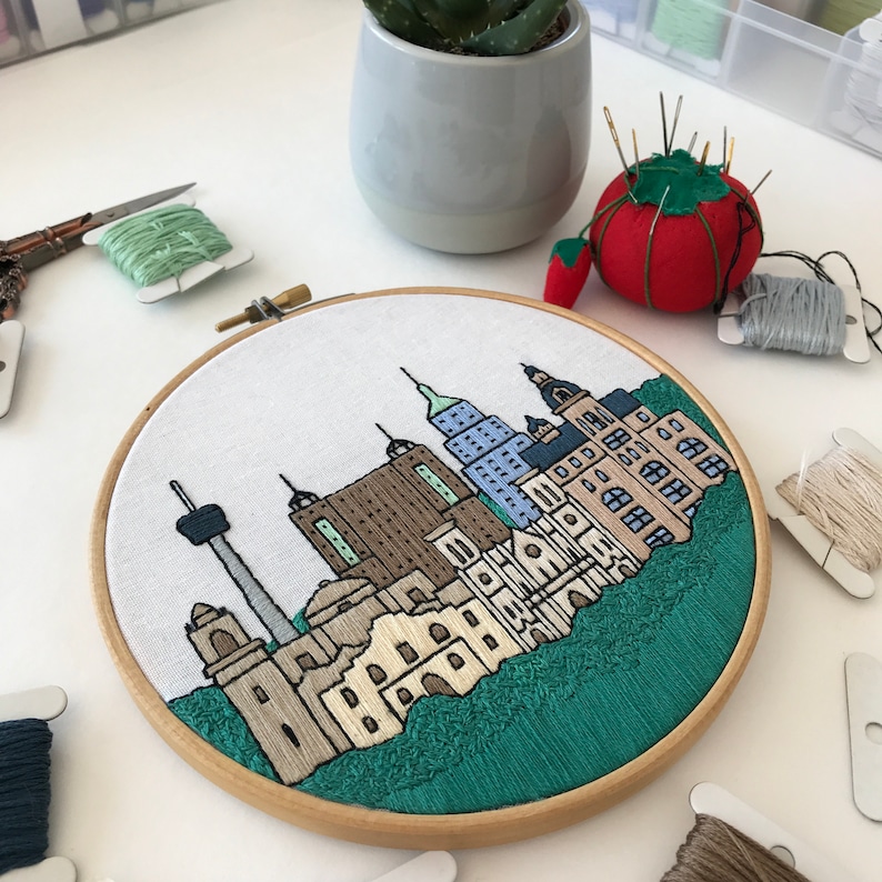 San Antonio TX United States. Hand Embroidery Pattern PDF. Etsy