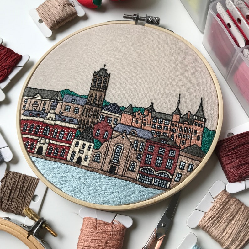 Utrecht Netherlands. Hand Embroidery Pattern PDF. DIY. Etsy