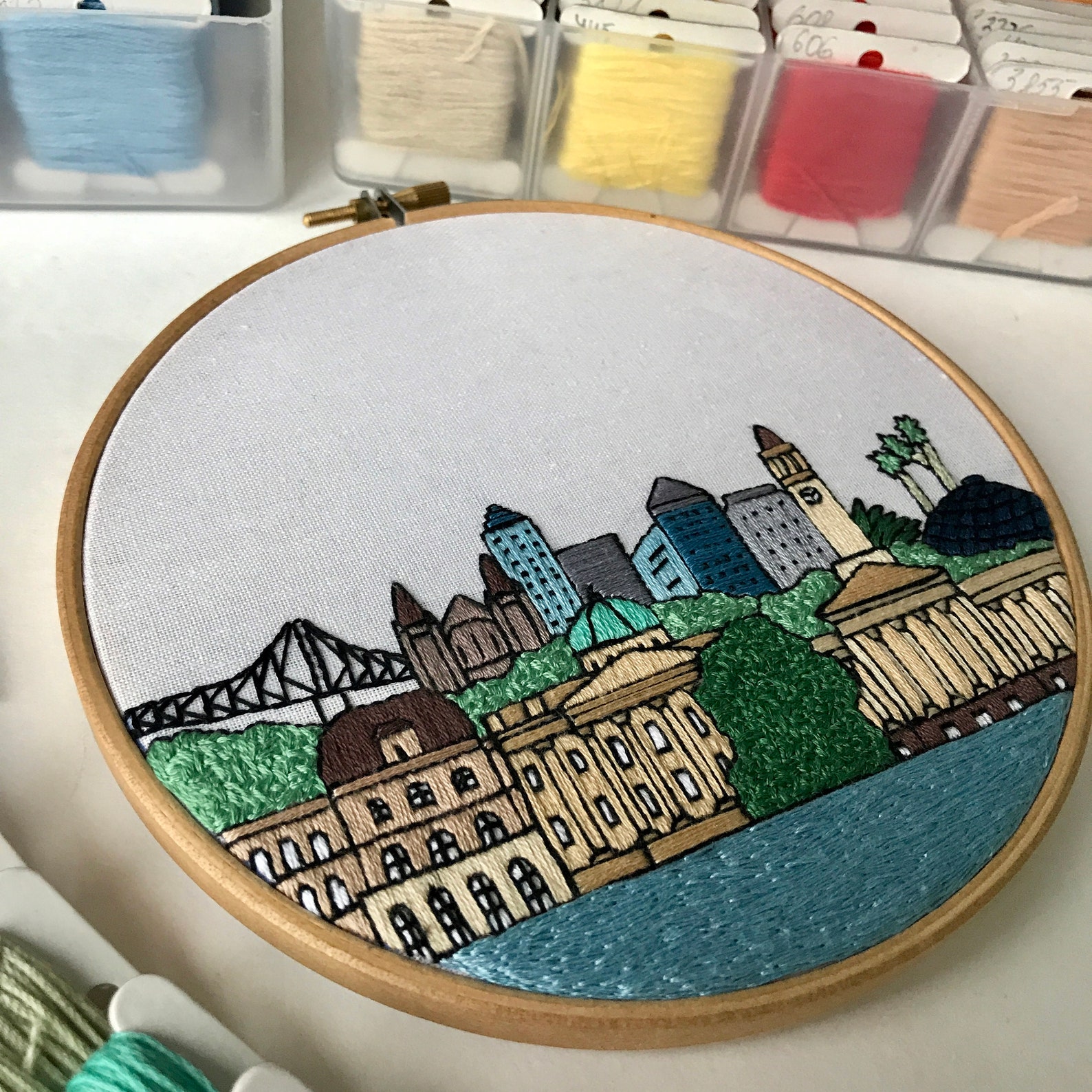 Brisbane Australia Hand Embroidery Pattern PDF. DIY. Etsy