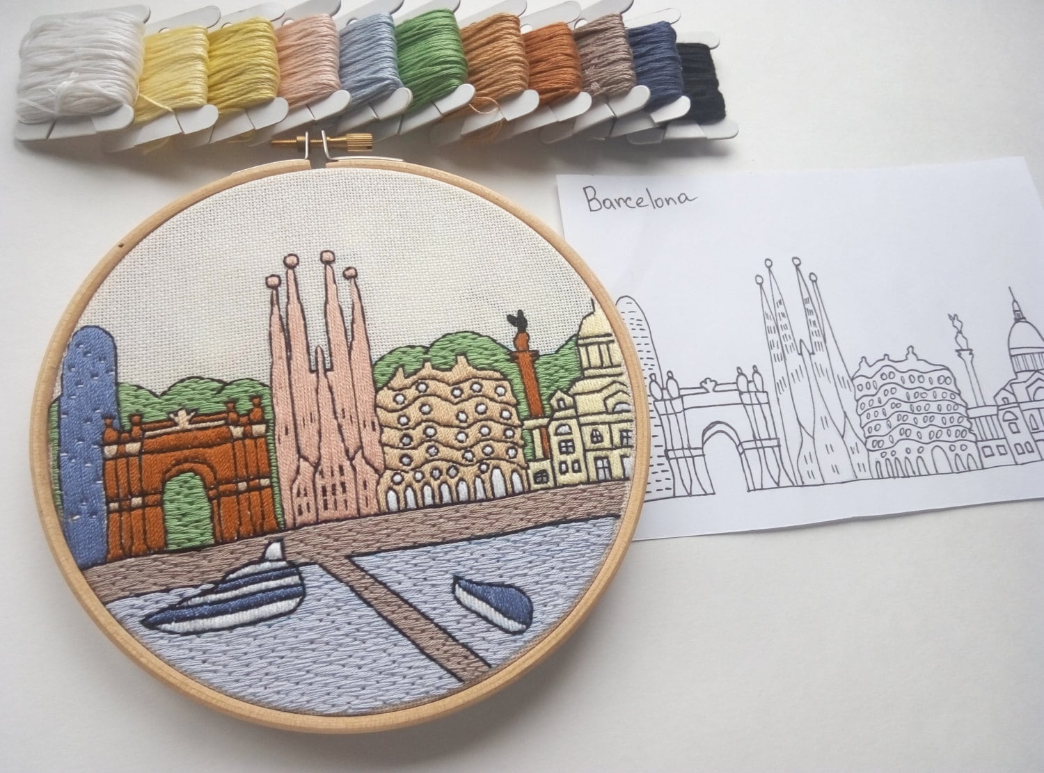 barcelona-spain-hand-embroidery-pattern-pdf-diy-embroidery-etsy