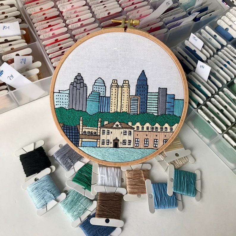 Atlanta GA United States Hand Embroidery Pattern PDF. DIY. Etsy