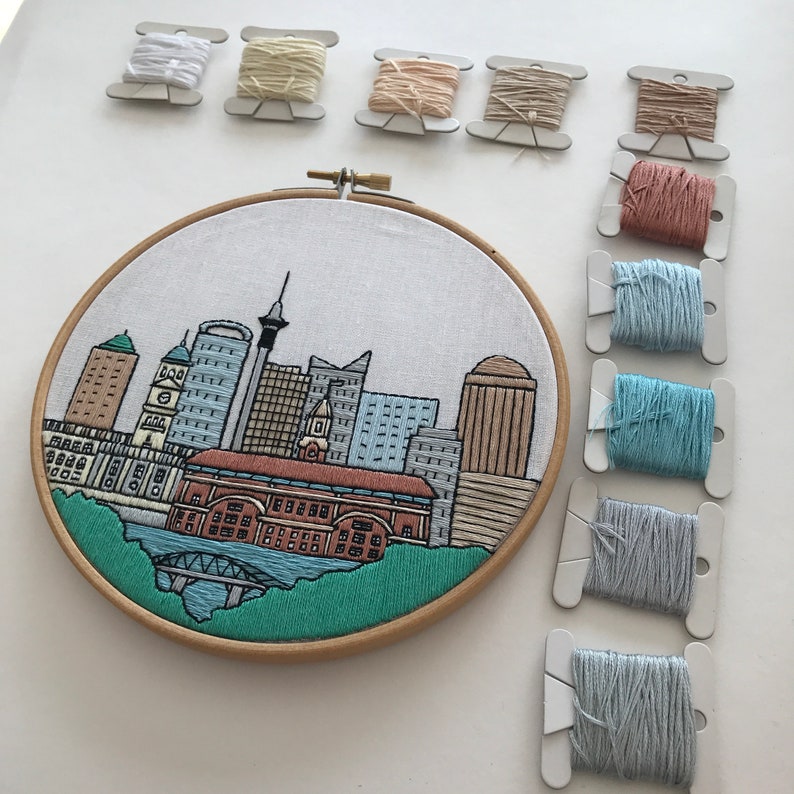 Auckland New Zealand. Hand Embroidery Pattern PDF. DIY. Etsy