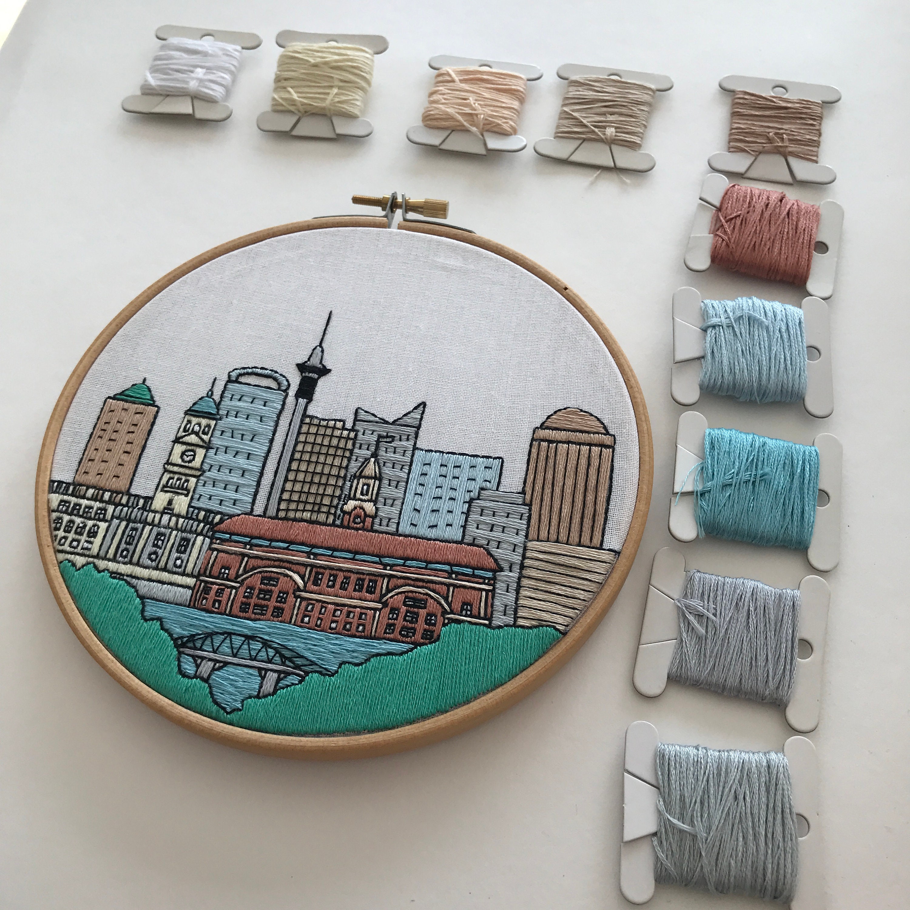 Auckland New Zealand. Hand Embroidery Pattern PDF. DIY. Etsy
