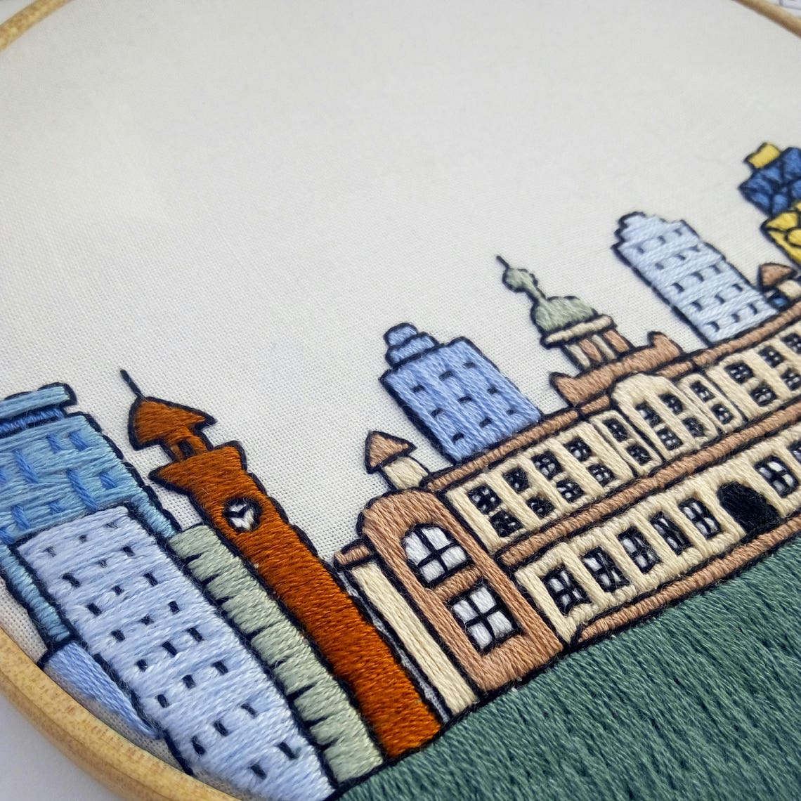 Birmingham United Kingdom. Hand Embroidery Pattern Etsy