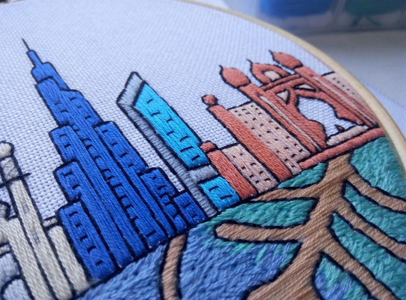 Dubai United Arab Emirates. Hand Embroidery Pattern PDF. DIY Etsy