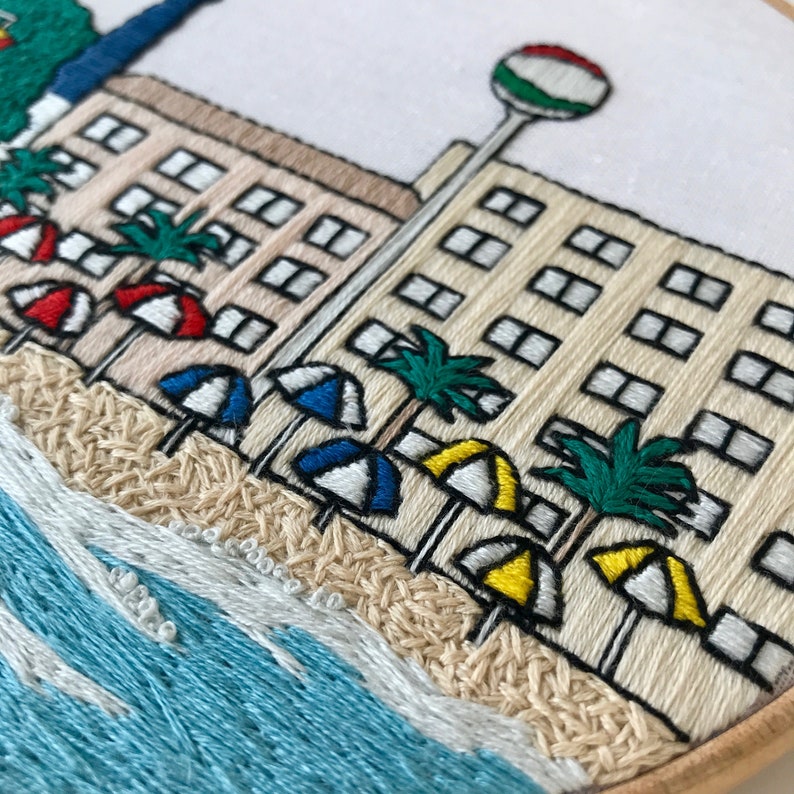 Pensacola Beach FL United States. Hand Embroidery Pattern Etsy