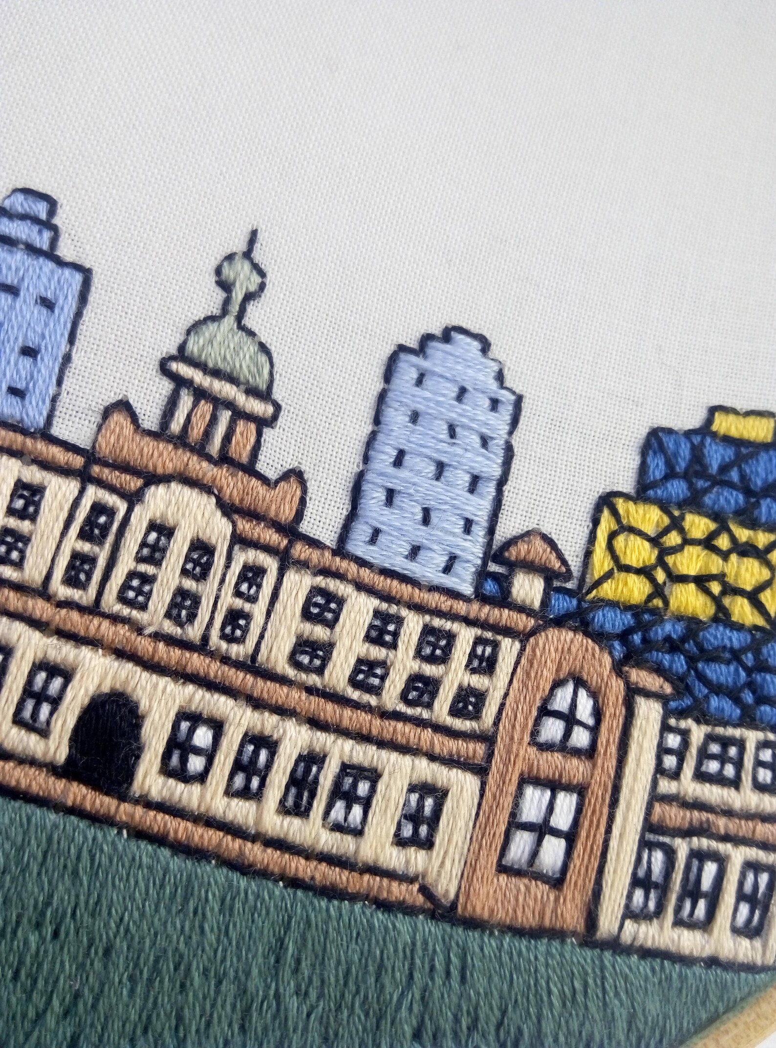 Birmingham United Kingdom. Hand Embroidery Pattern Etsy