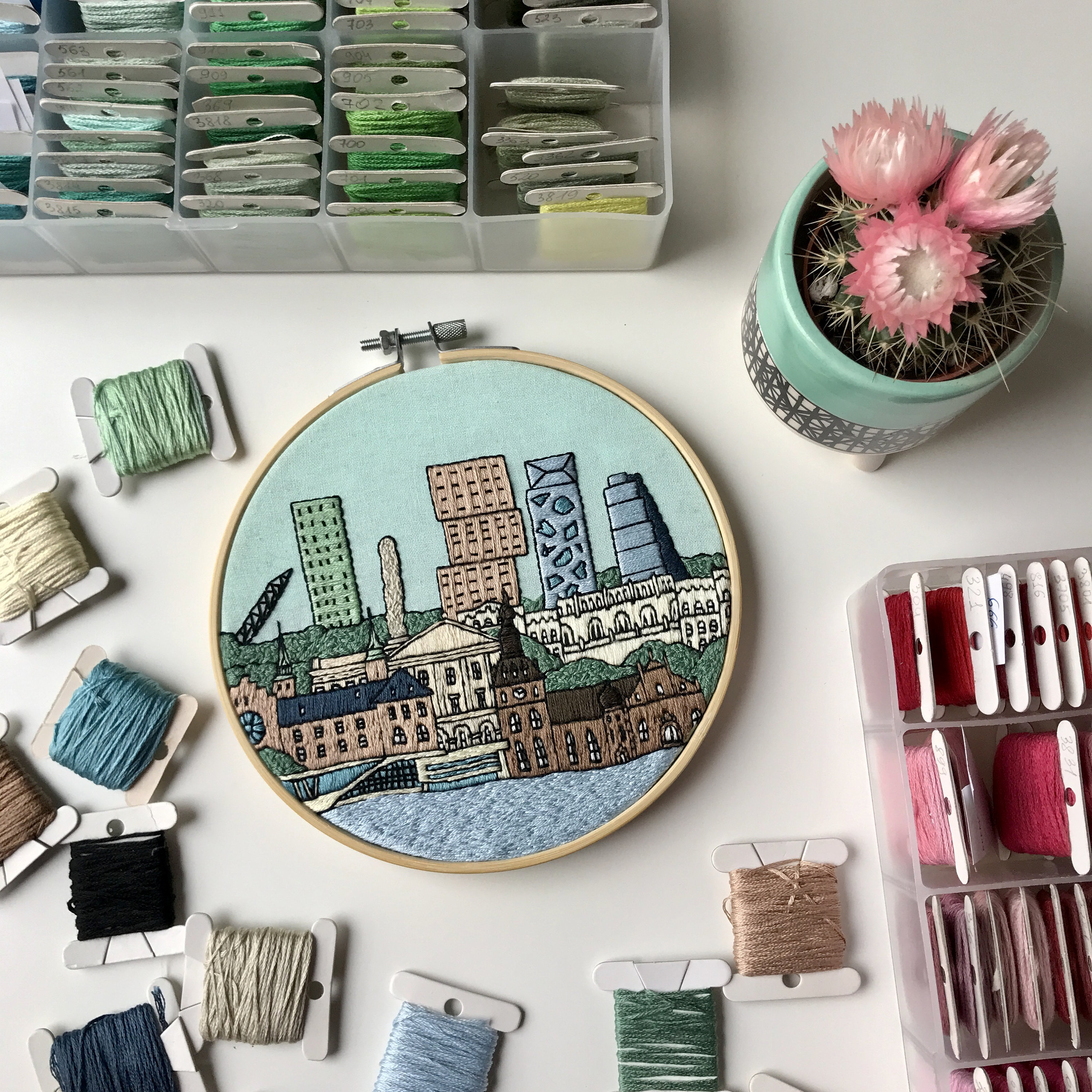 Oslo Norway. Hand Embroidery Pattern PDF. DIY Embroidery Hoop Etsy UK