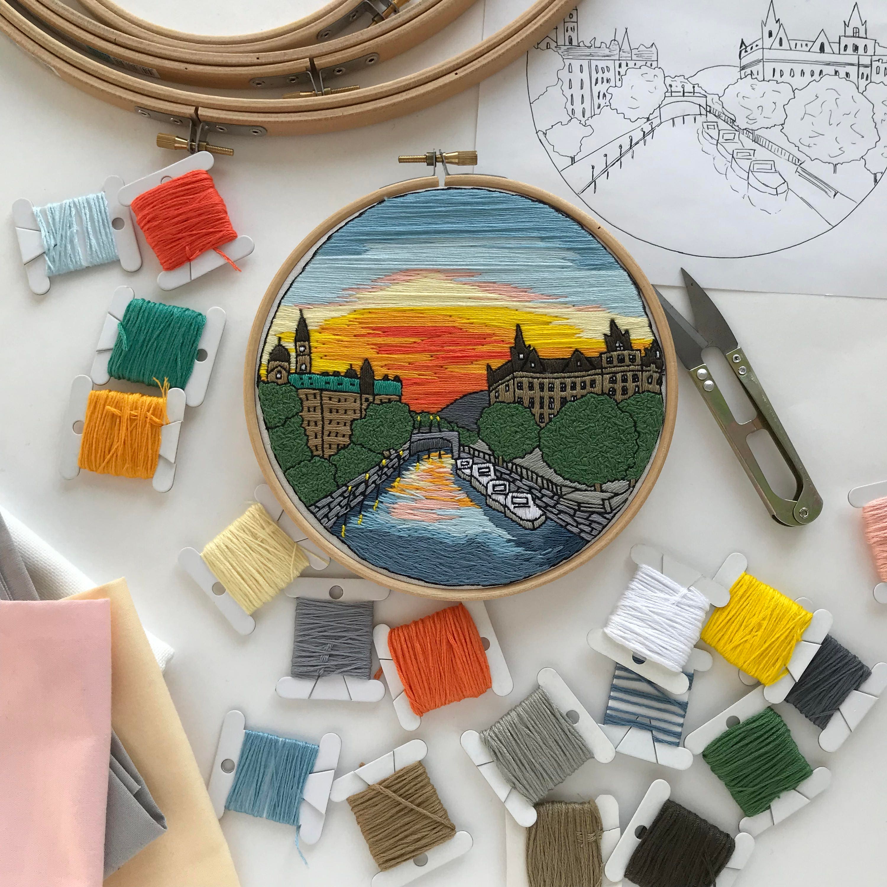 Ottawa Canada. Hand Embroidery Pattern PDF. DIY. Embroidery Etsy Israel