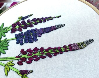 ルピナス。ステッチガイド付き手刺繍パターンPDF - Etsy 日本