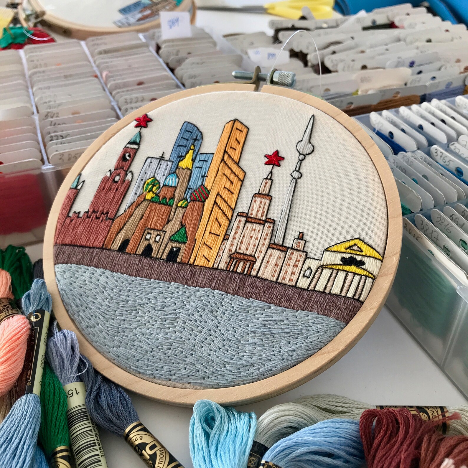 Moscow Russia. Hand Embroidery Pattern PDF. DIY. Embroidery - Etsy