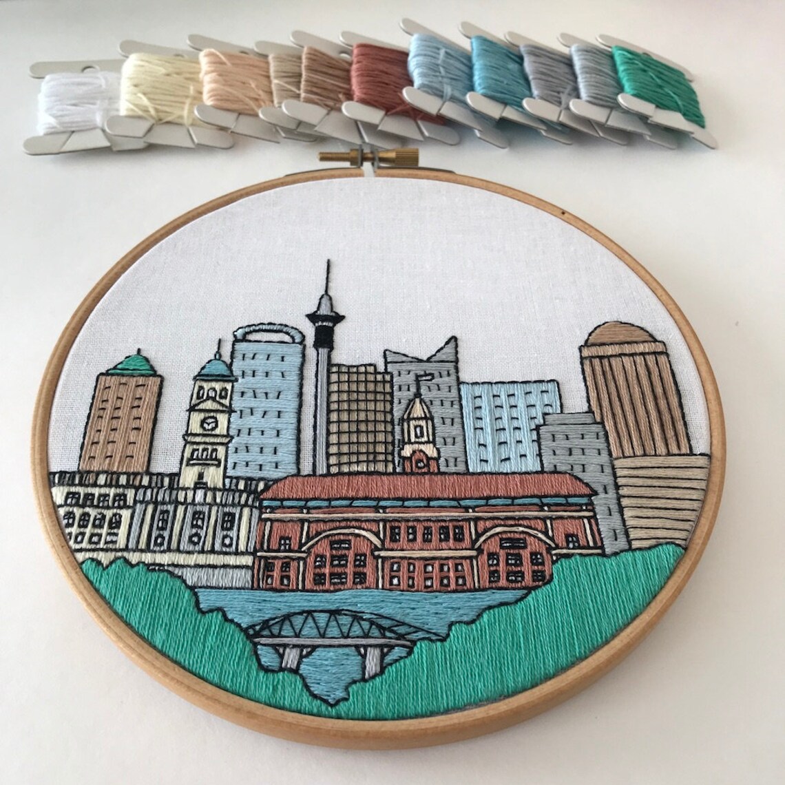 Auckland New Zealand. Hand Embroidery Pattern PDF. DIY. Etsy