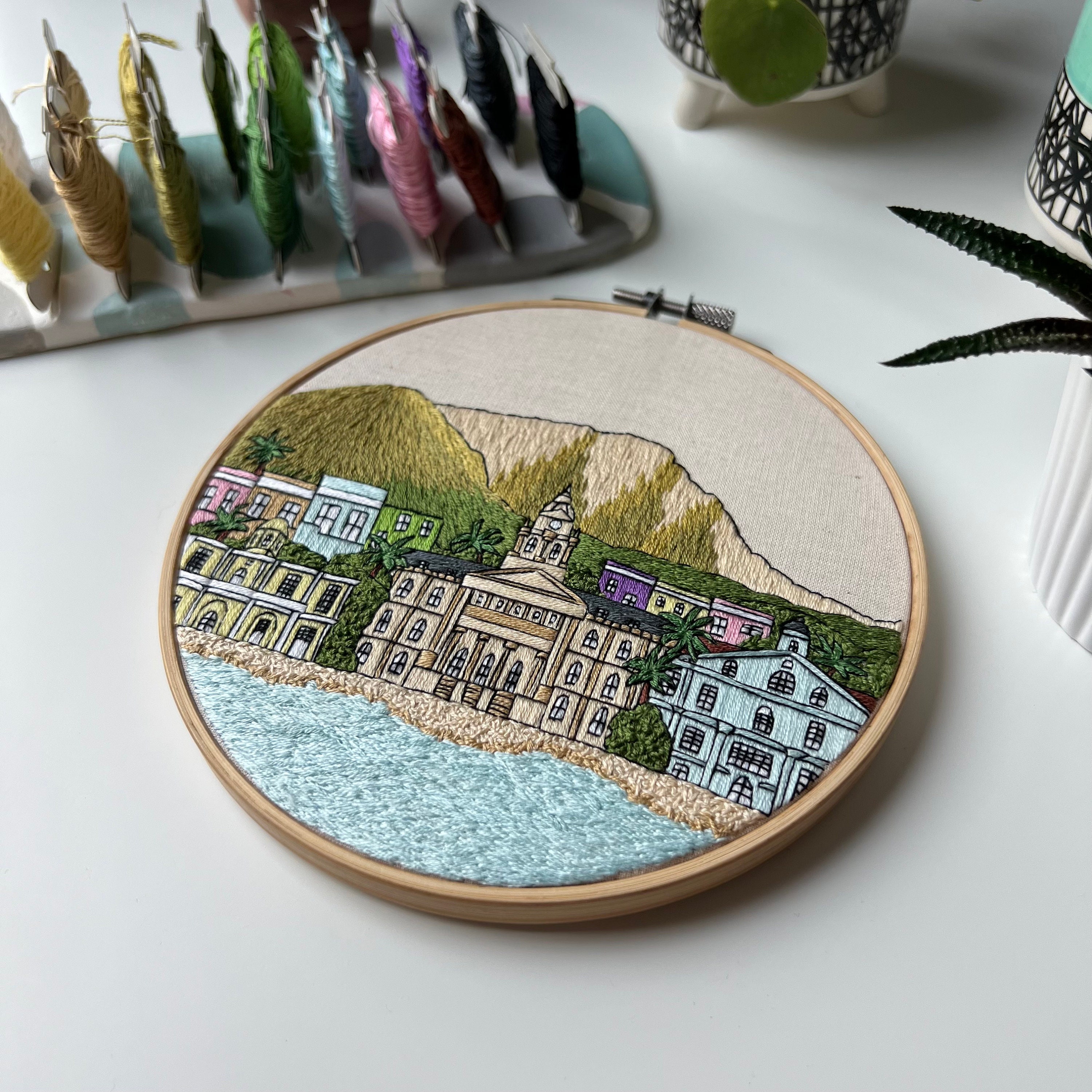 Cape Town, South Africa. Hand Embroidery Pattern PDF. DIY Embroidery ...