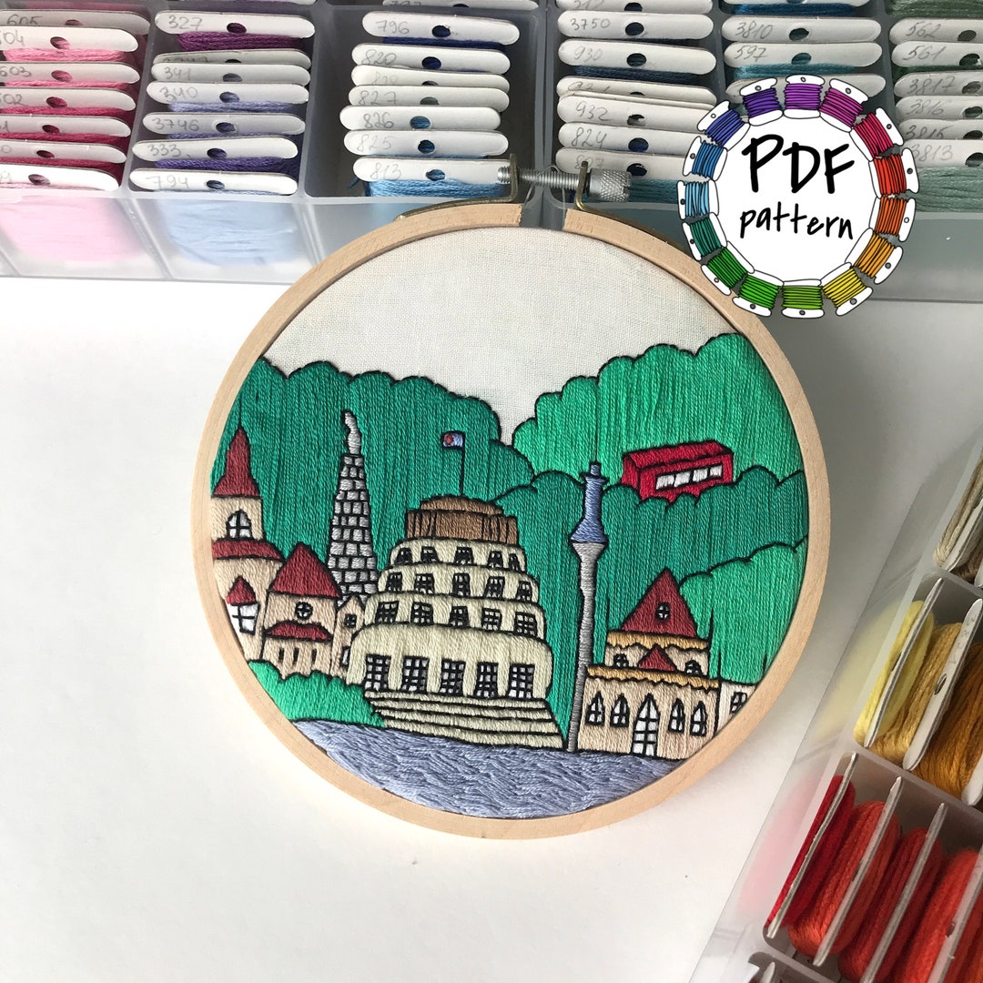 Wellington New Zealand. Hand Embroidery Pattern PDF DIY Etsy
