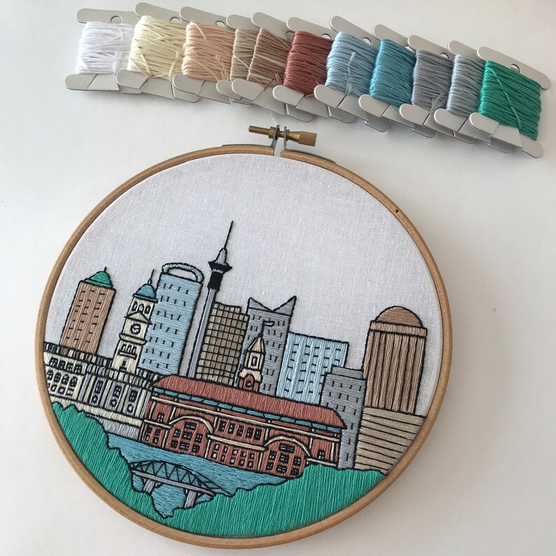 Auckland New Zealand. Hand Embroidery Pattern PDF. DIY. Etsy