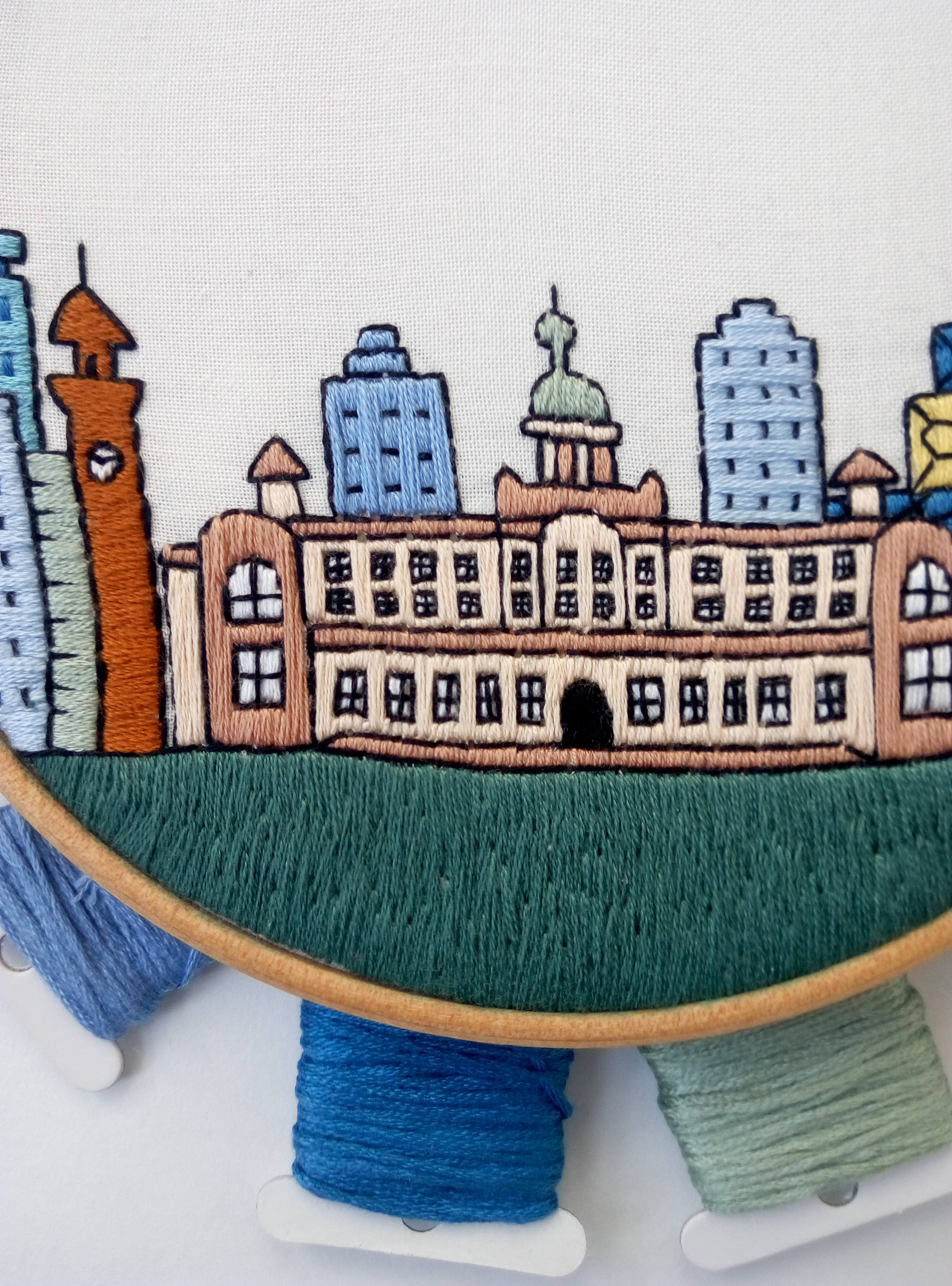 Birmingham United Kingdom. Hand Embroidery Pattern Etsy