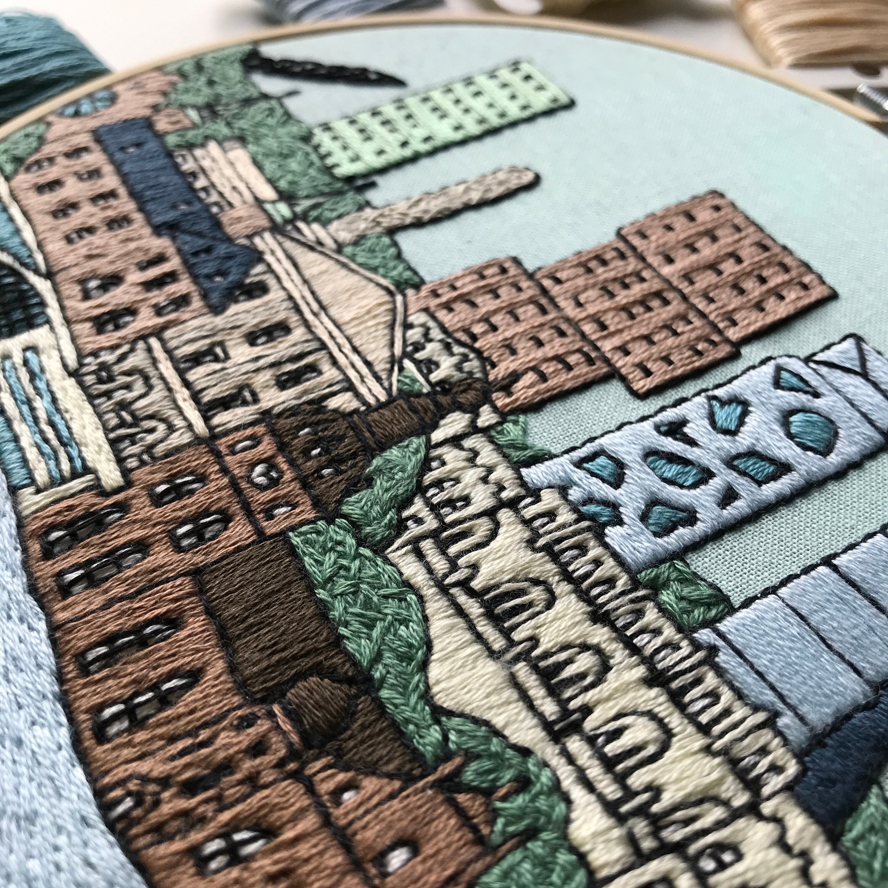 Oslo Norway. Hand Embroidery Pattern PDF. DIY Embroidery Hoop Etsy UK