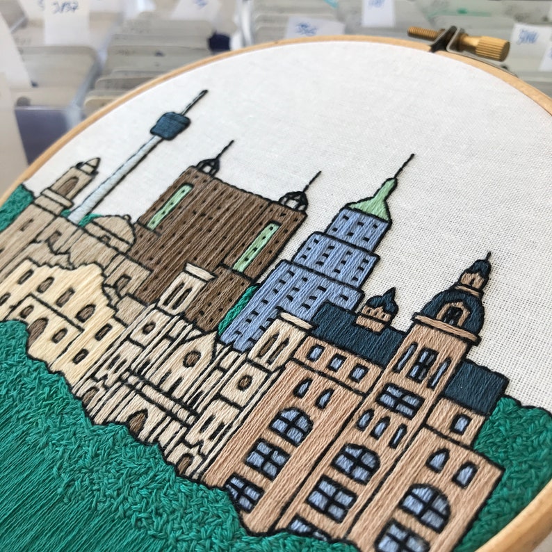 San Antonio TX United States. Hand Embroidery Pattern PDF. Etsy