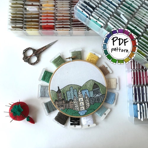Denver CO United States. Hand Embroidery Pattern PDF. DIY. Etsy