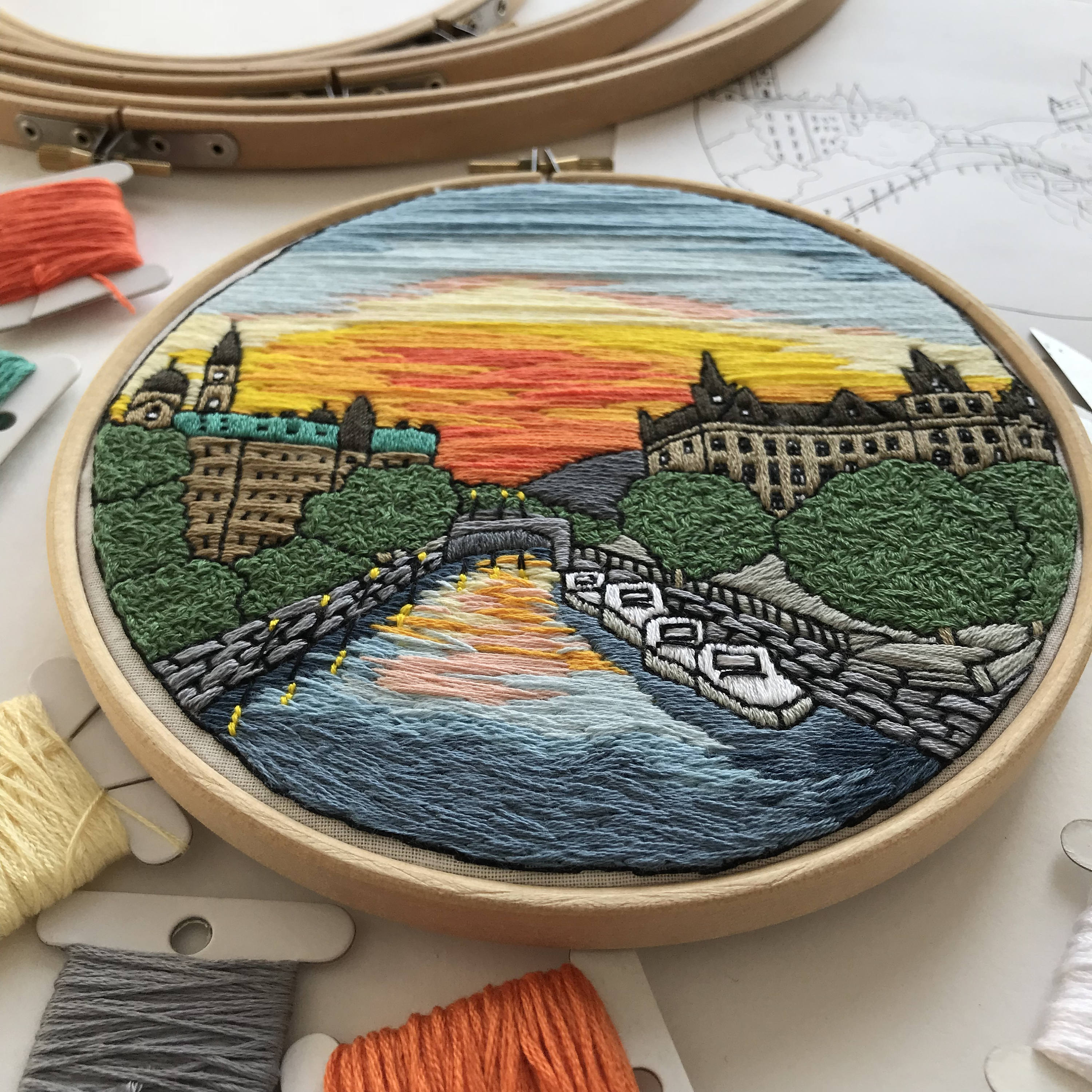 Ottawa Canada. Hand Embroidery Pattern PDF. DIY. Embroidery Etsy Israel