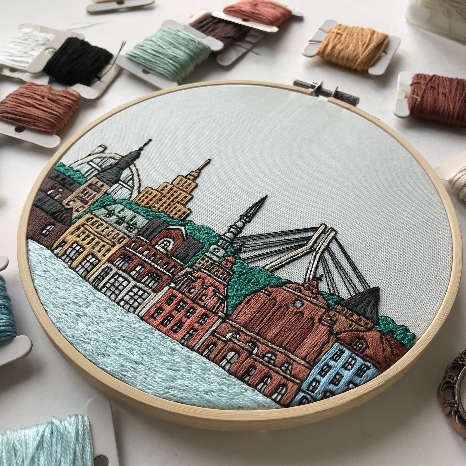 Riga Pattern Riga, Latvia. Hand Embroidery Pattern PDF With Embroidery Guide and ...