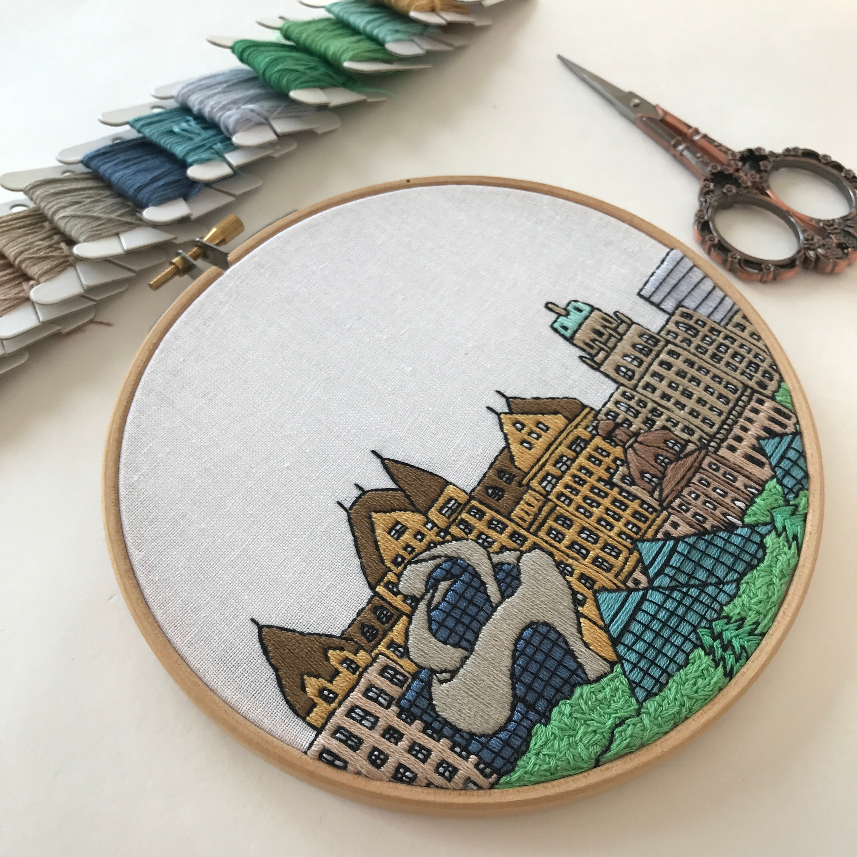 Edmonton Canada. Hand Embroidery Pattern PDF. DIY. Embroidery Etsy