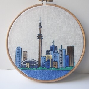 Toronto Pattern Toronto, Canada. Hand Embroidery Pattern PDF. DIY. Embroidery Hoop Art ...