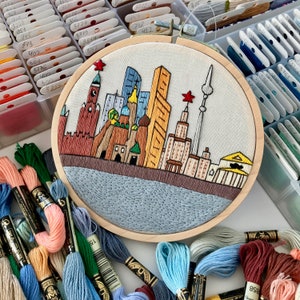 Moscow, Russia. Hand Embroidery Pattern PDF. DIY. Embroidery Hoop Art ...