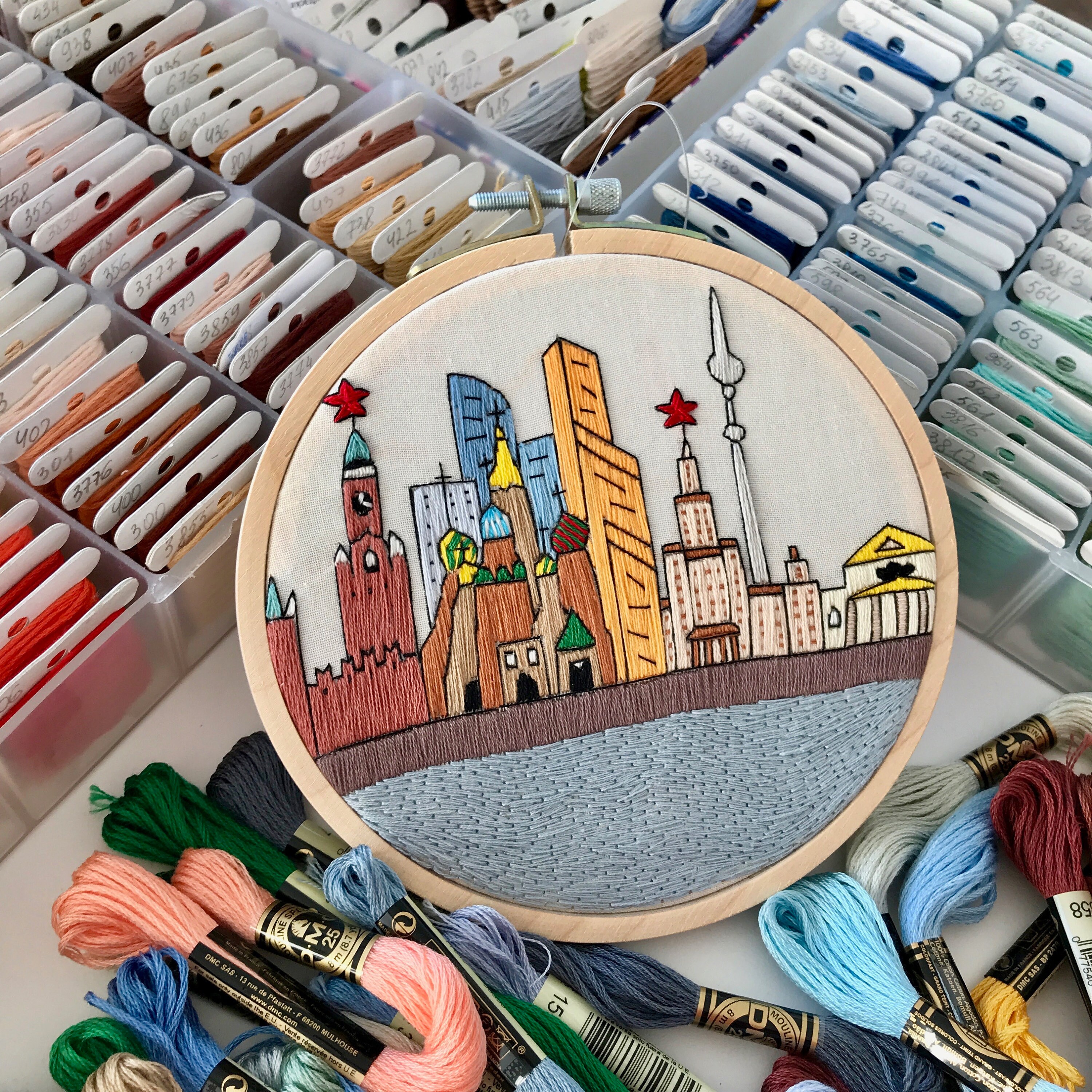 Moscow Russia. Hand Embroidery Pattern PDF. DIY. Embroidery - Etsy