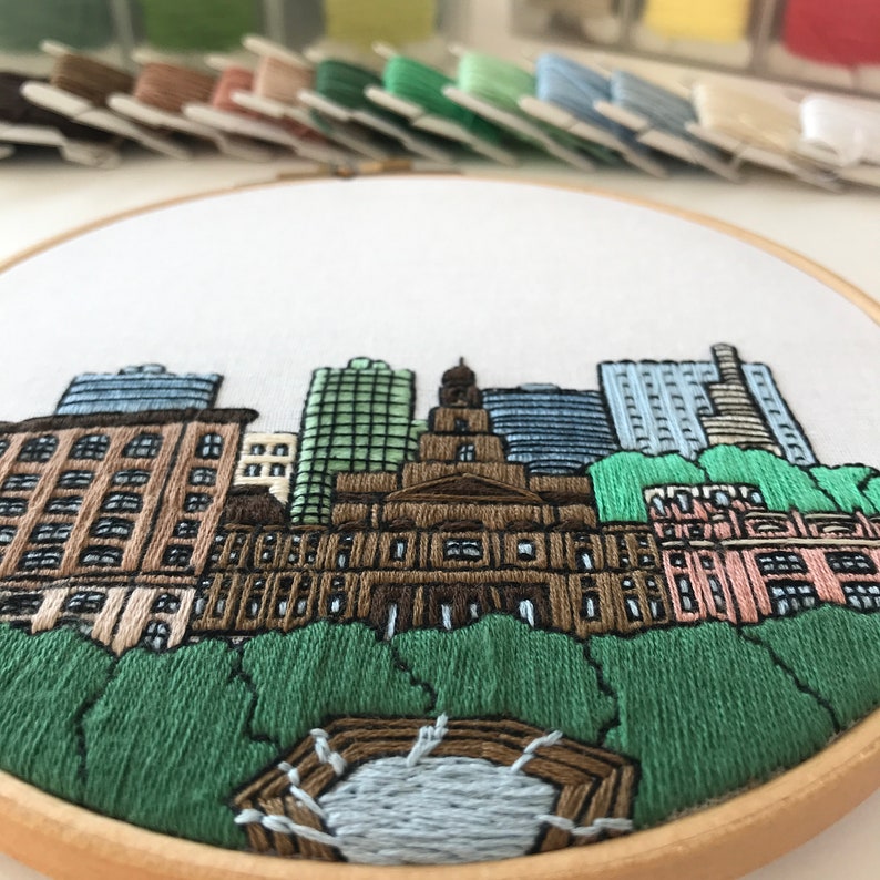 Fort Worth TX United States. Hand Embroidery pattern PDF. Etsy